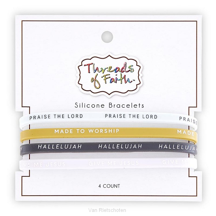 Silicone Bracelet set Praise the Lord