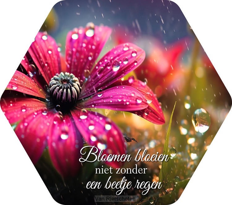 Bloemen bloeien niet zonder een beetje r