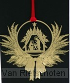 Boomhanger metaal Kribbe goudkleur 9x7,8