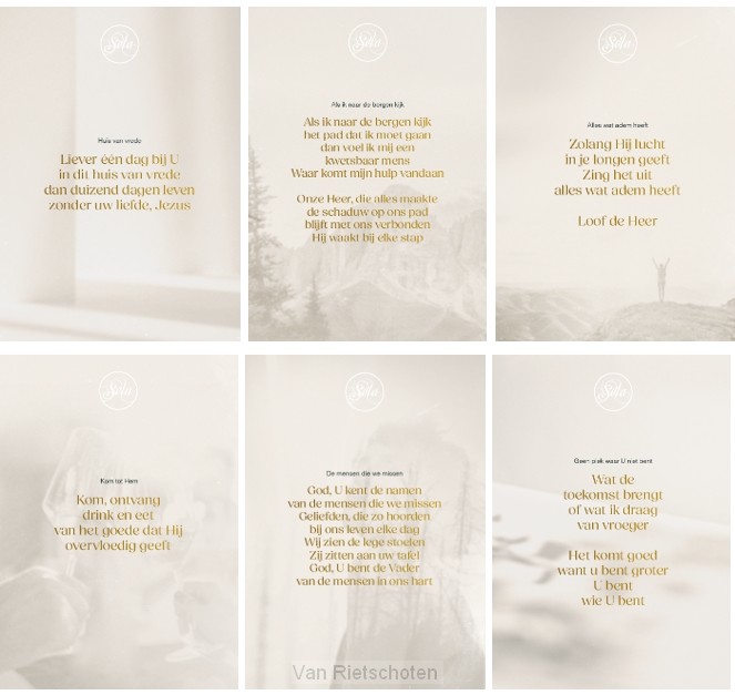 Huis van vrede kaartenset (6 assorti)