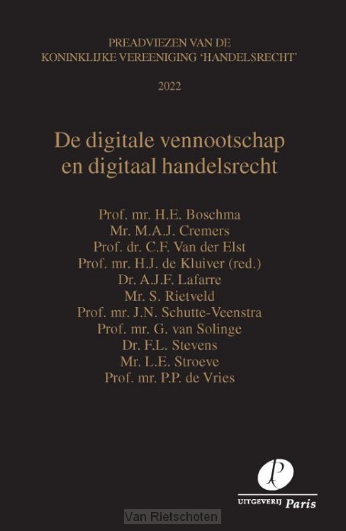 De digitale vennootschap en digitaal handelsrecht