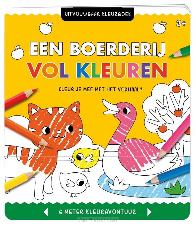 Uitvouwbaar kleurboek - Een boerderij vol kleuren