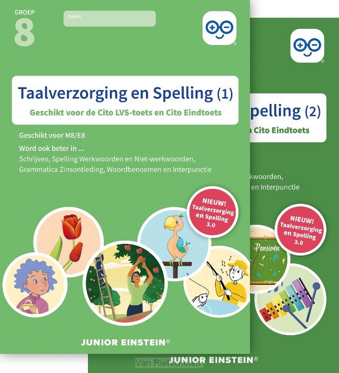 Taalverzorging en Spelling Cito Oefenboeken Set Deel 1 en 2