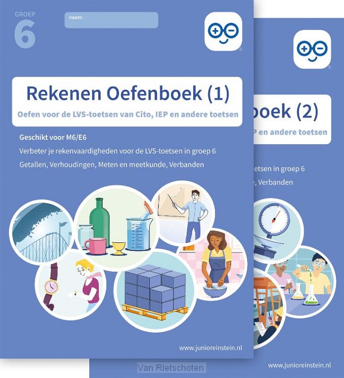 Rekenen Oefenboeken Compleet deel 1 en 2 groep 6