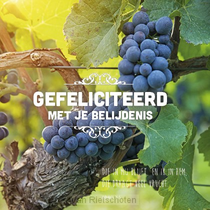 Kaart gefeliciteerd mj belijdenis rank