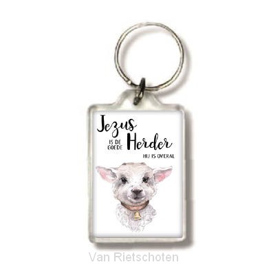 Sleutelhanger lammetje Jezus is de Goede