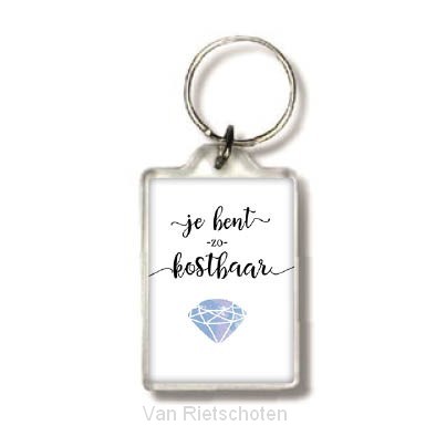 Sleutelhanger je bent zo kostbaar