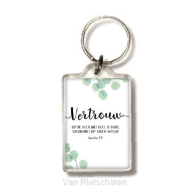 Sleutelhanger vertrouw op de Heer