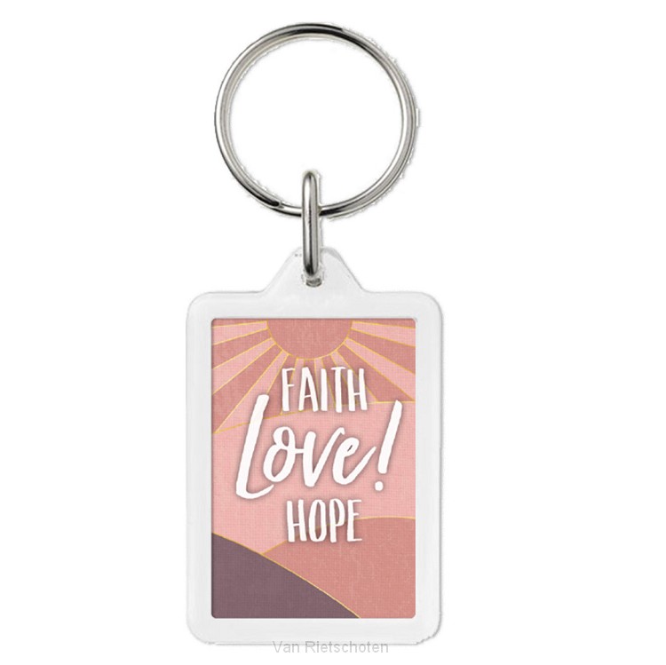 Sleutelhanger faith love hope