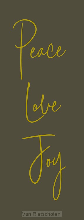 Boekenlegger peace love joy