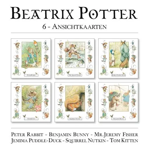 Beatrix Potter 6 ansichtkaarten
