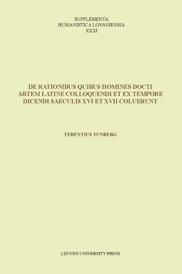 De rationibus quibus homines docti artem Latine colloquendi et ex tempore dicendi saeculis XVI et XVII coluerunt
