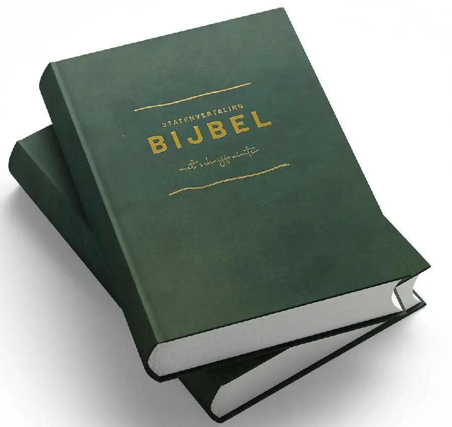 Bijbel met schrijfruimte groen BMS2