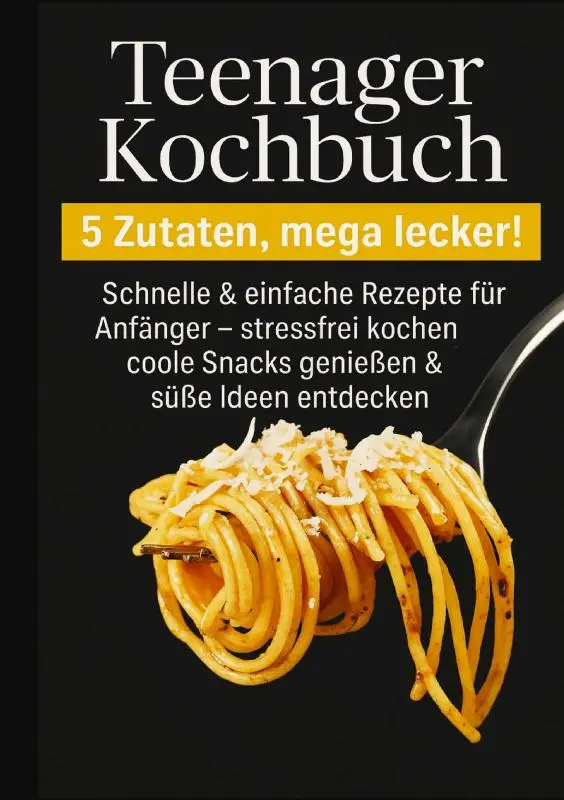 Teenager Kochbuch - 5 Zutaten, mega lecker: Schnelle & einfache Rezepte für Anfänger