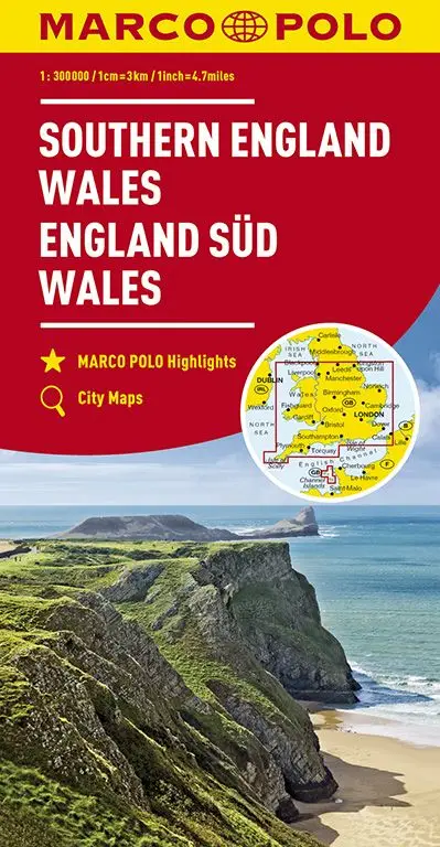 Marco Polo Wegenkaart Zuid-Engeland - Wales
