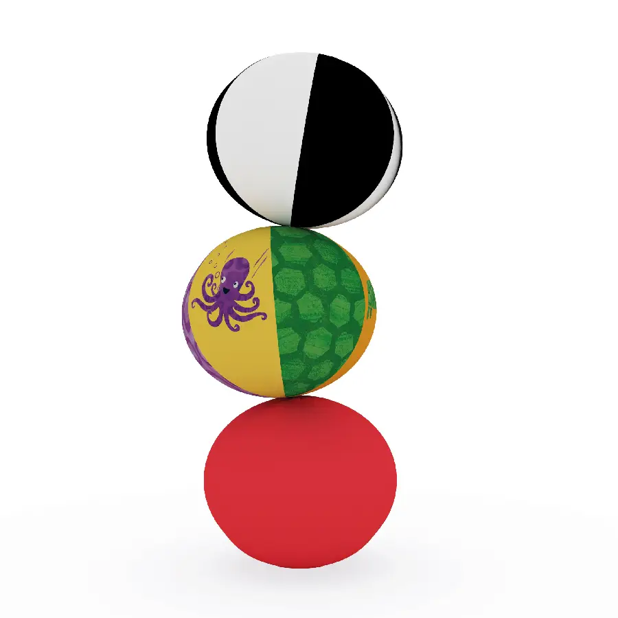 Klein wit visje speelballetjes