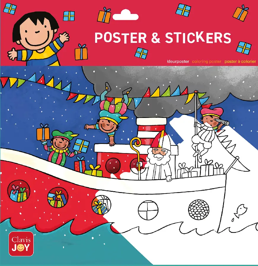 Kleurposter Anna en Sinterklaas