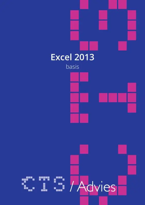 Excel 2013 Basis