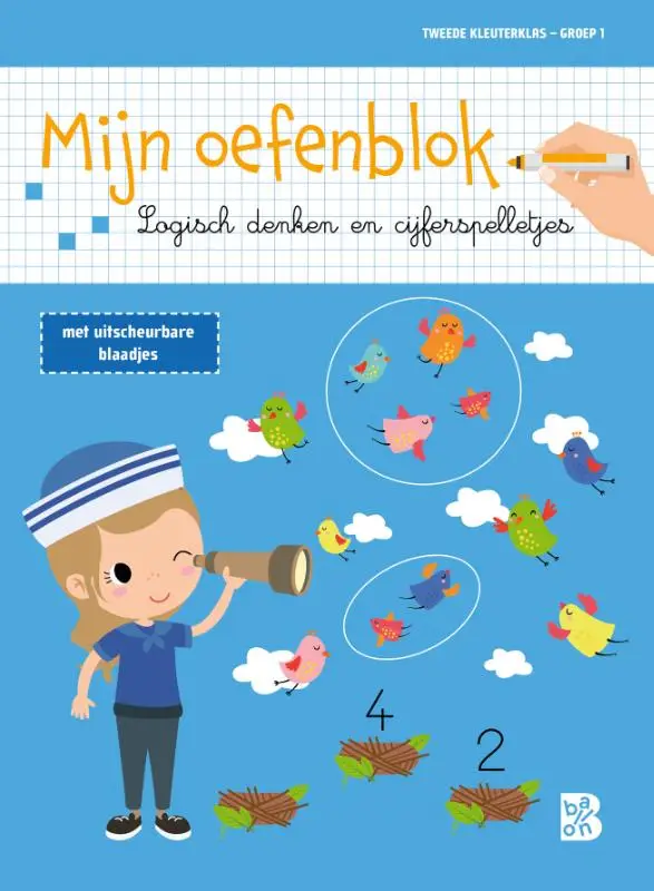Mijn oefenblok: Logisch denken en cijferspelletjes (Tweede kleuterklas - groep 1)