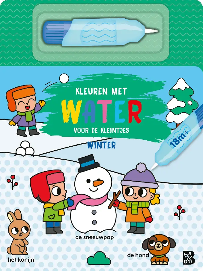 Kleuren met water voor de kleintjes: Winter