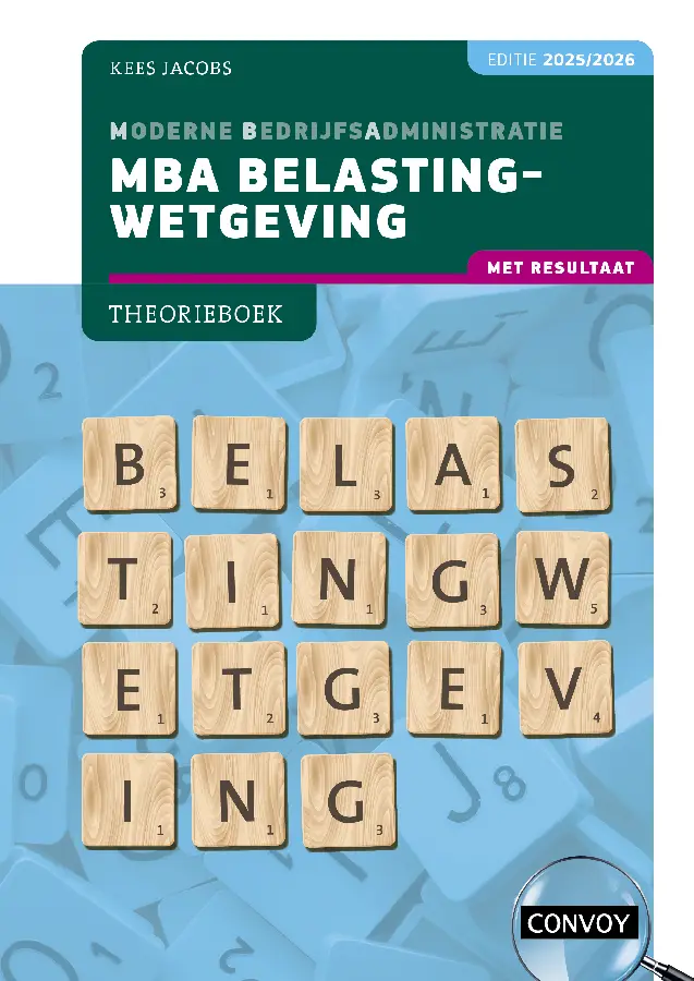 2025/2026 / MBA Belastingwetgeving met resultaat / Theorieboek
