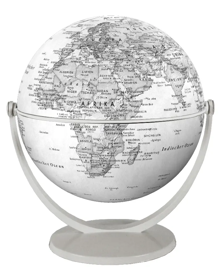Globe 15 cm pol. grijs draai & kantel