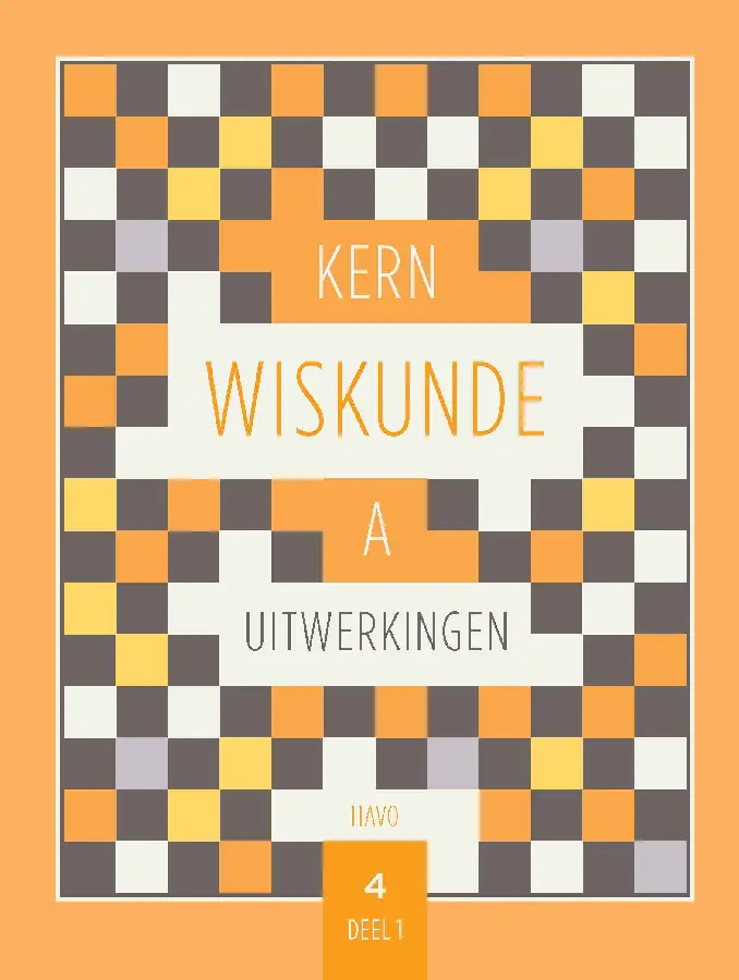 KERN Wiskunde uitwerkingenboek havo 4 wiskunde A deel 1