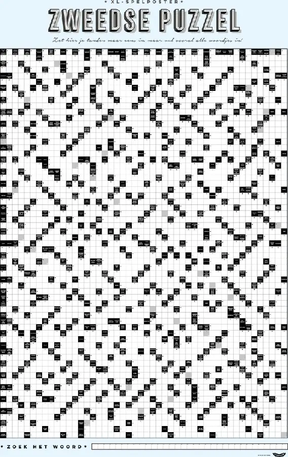 Stratier XL Spelposter - Zweedse puzzel - nr. 2