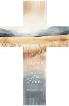 Wall cross 35,6x23,5cm Let all that you