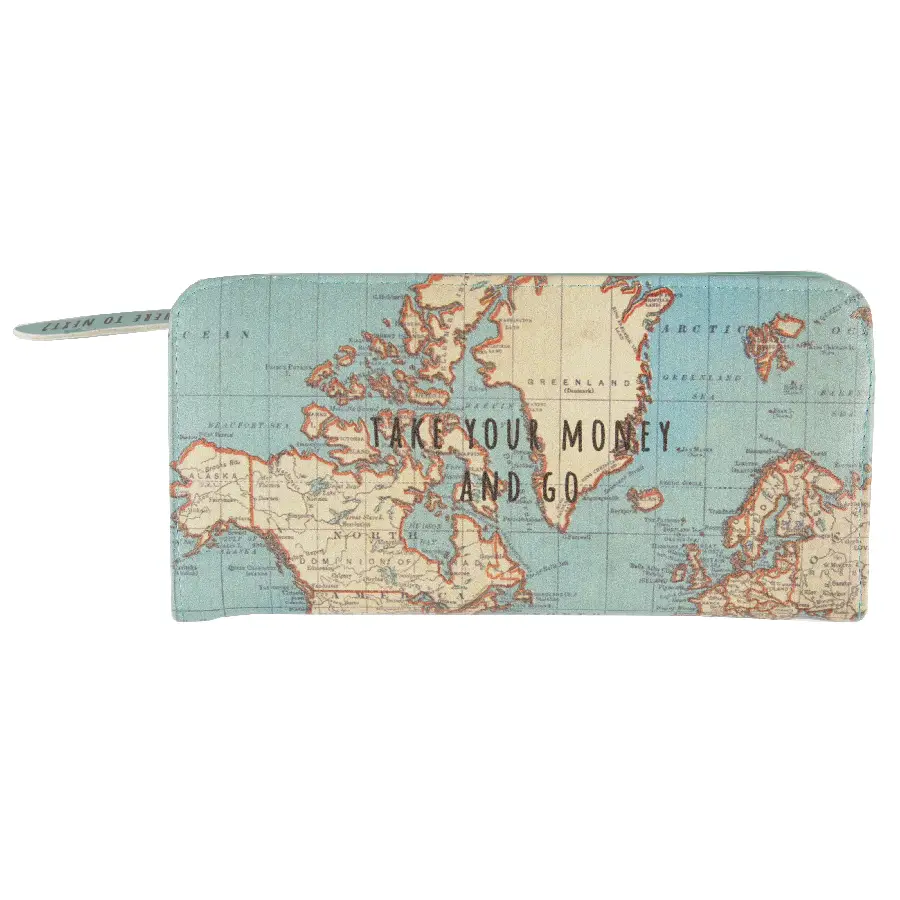 Portemonnee RETRO vintage world map
