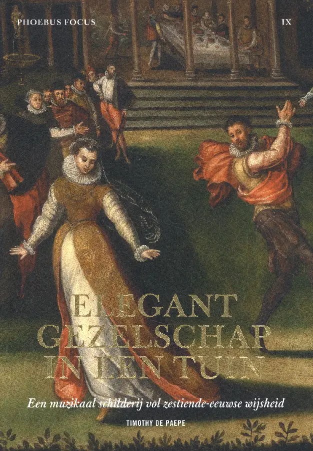 Elegant gezelschap in een tuin